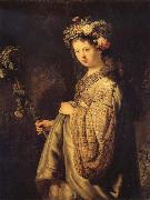 Rembrandt, Saskla in Arcadian Costume